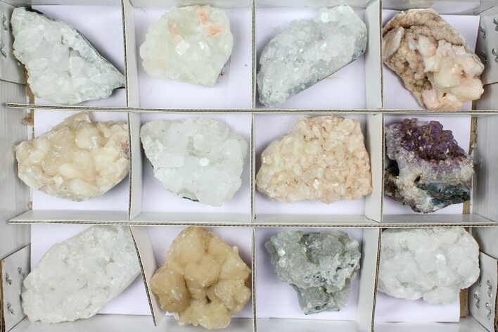 Mixed Indian Mineral & Crystal Flat - Pieces #95608
